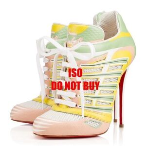 ISO Christian Louboutin Boltina 120 Lace Up Heels Size 37.5 or 38